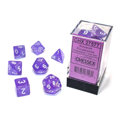 Borealis™ – Polyhedral Purple w/white 7-Die Set