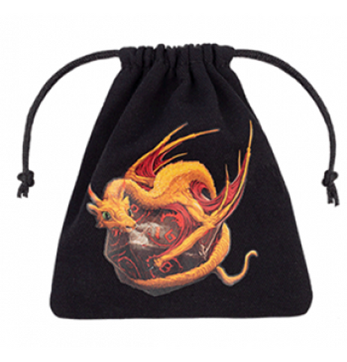 Dice Bag: Dragon Black and Adorable