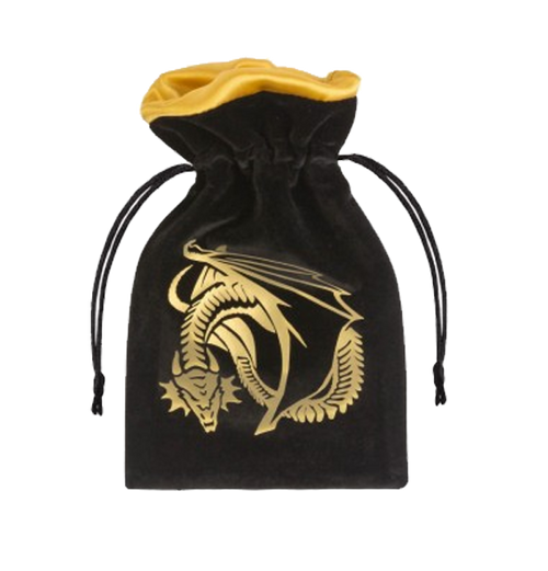 Dice Bag: Dragon Black and Golden forside