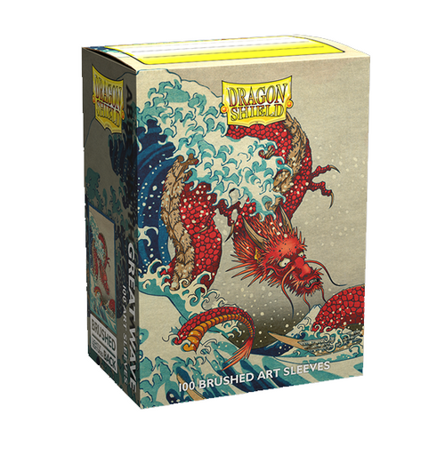 Dragon Shield Brushed Art Sleeves (100) - The Great Wave