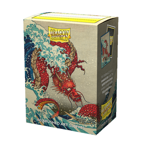 Dragon Shield Brushed Art Sleeves (100) - The Great Wave