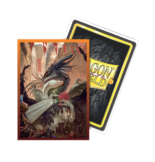 Dragon Shield Brushed Art Sleeves (100) - Valentine Dragon 2021