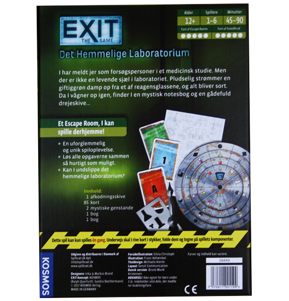 Exit: Det Hemmelige Laboratorium (Dansk)