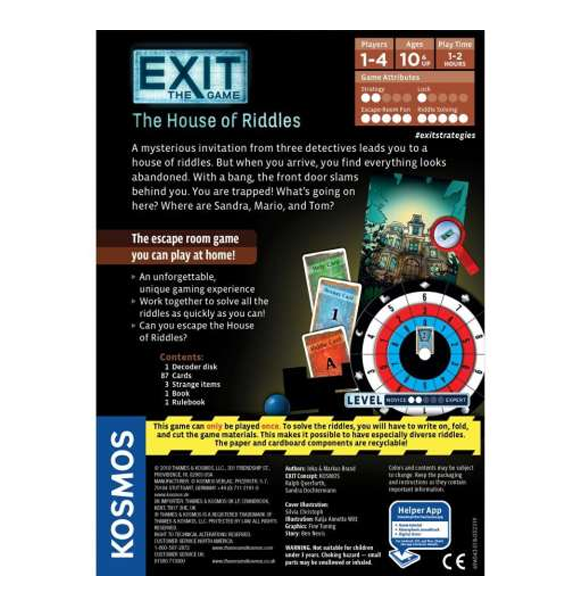 Exit: The House of Riddles bagside