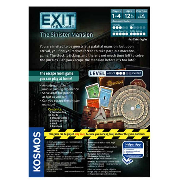Exit: The Sinister Mansion bagside