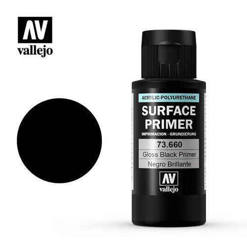 (73660) Vallejo Surface Primer - Gloss Black (60ml)
