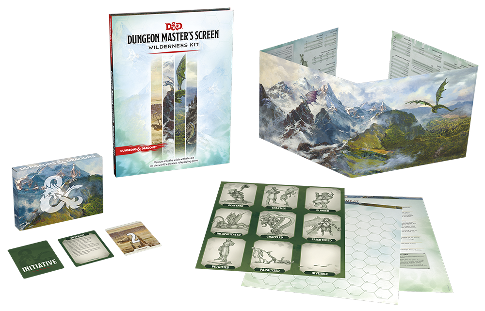 Dungeons and Dragons: Dungeon Master's Screen - Wilderness Kit indhold