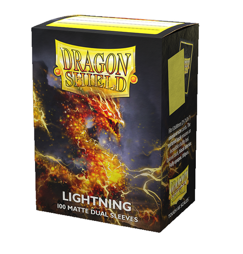 Dragon Shield: Dual Matte Sleeves (100) - Lightning forside