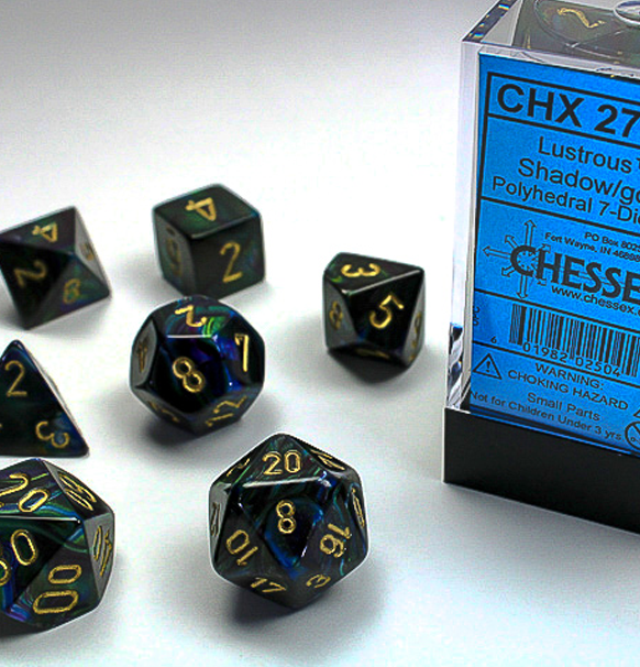Lustrous™ – Polyhedral Shadow w/gold 7-Die Set forside