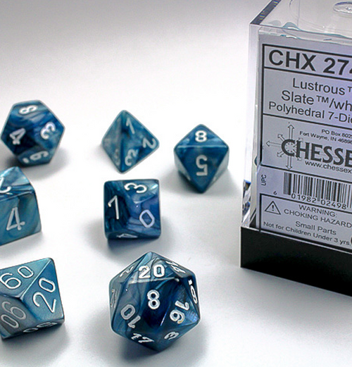 Lustrous™ – Polyhedral Slate w/white 7-Die Set forside