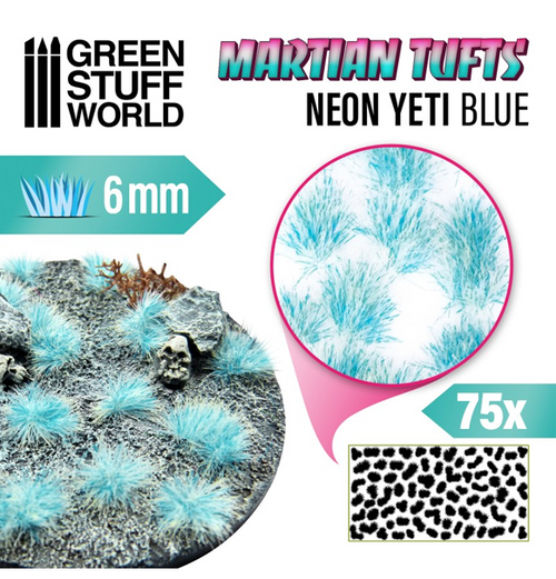 Green Stuff World: Martian Fluor Tufts - Neon Yeti Blue