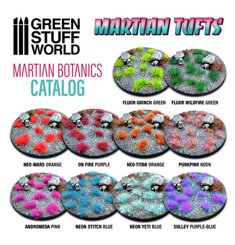 Green Stuff World: Martian Fluor Tufts - Neon Stitch Blue