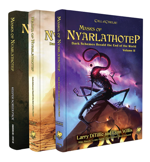 Call of Cthulhu RPG Masks of Nyarlathotep Slipcase Set (Eng) indhold