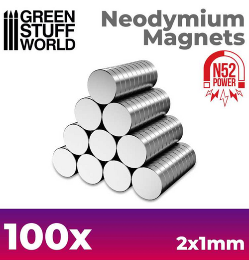 Magnet 2x1 mm - 100 stk