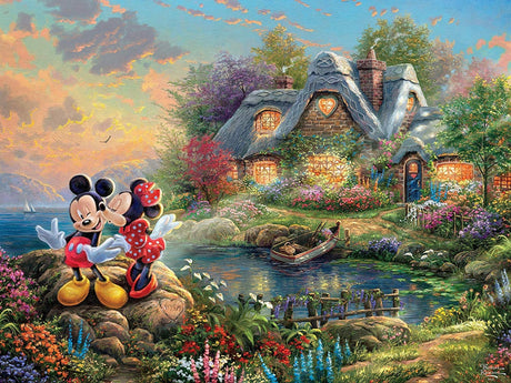 Thomas Kinkade: Disney Micky and Minnie Sweetheart Cove 1000 (Puslespil)