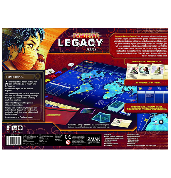 Pandemic: Legacy - Red Season 1 bagside