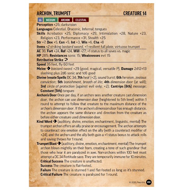 Pathfinder 2nd: Bestiary 2 - Battle Cards indhold