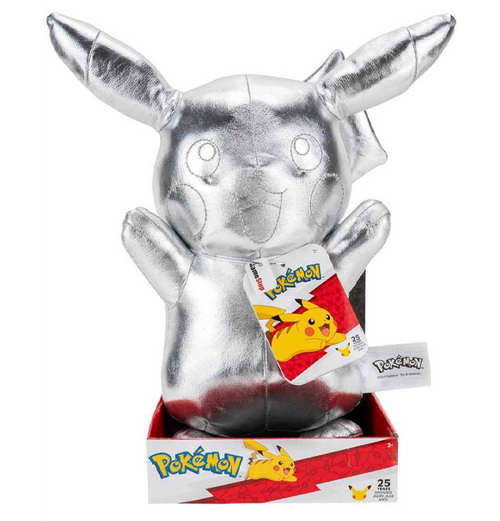 Pokemon: 25th anniversary - Silver Pikachu plush (30 cm)
