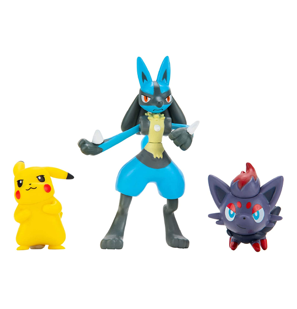 Pokemon: Battle Figure - Lucario Zorua & Pikachu