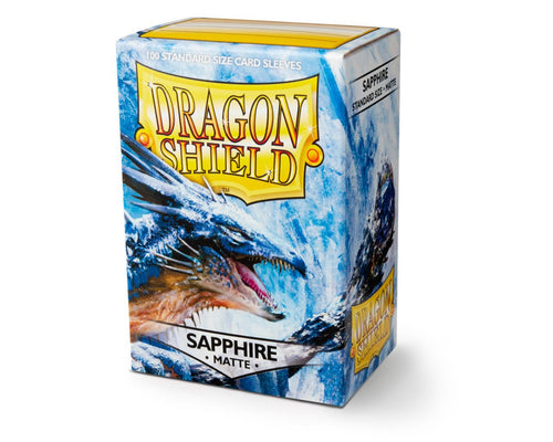 Dragon Shield Matte Sleeves (100) - Sapphire forside