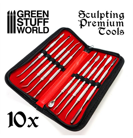 Green Stuff World: Professional Sculpting Tools - With Case indhold