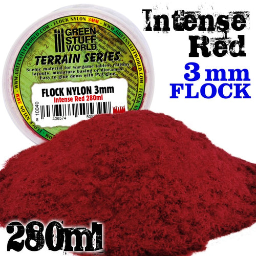 Static Grass Flock Intens Red 3 mm 280 ml