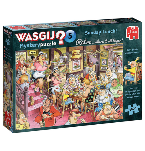 Wasgij Retro Mystery Sunday Lunch 1000 (Puslespil)