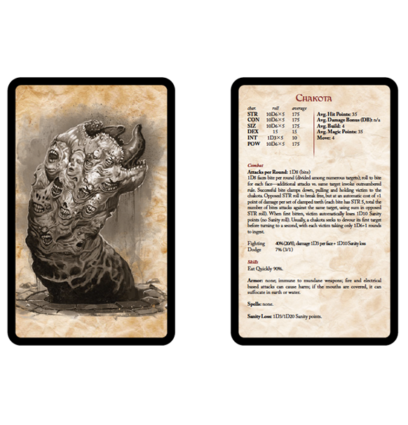 Call of Cthulhu RPG: The Malleus Monstrorum Keeper Deck (Eng) indhold