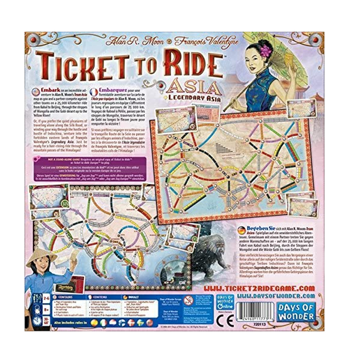 Ticket To Ride Map Coll. #1 (Asia) bagside
