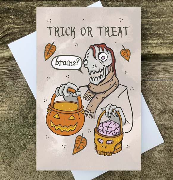 Postkort: Trick or Treat