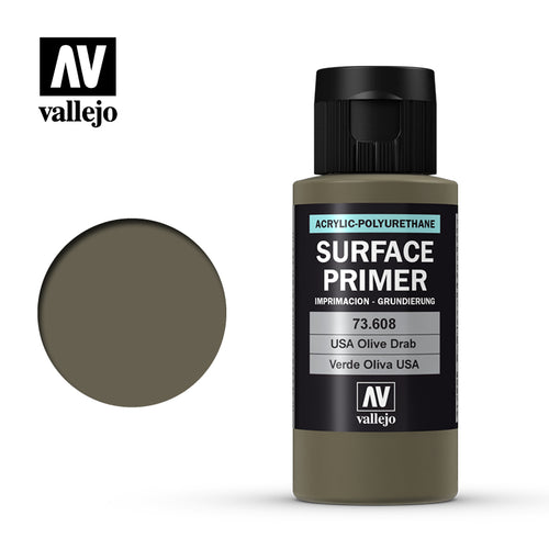 (73608) Vallejo Surface Primer - Olive Drab (60ml)