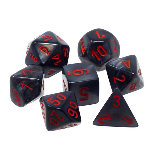 Velvet™ – Polyhedral Black w/red 7-Die Set