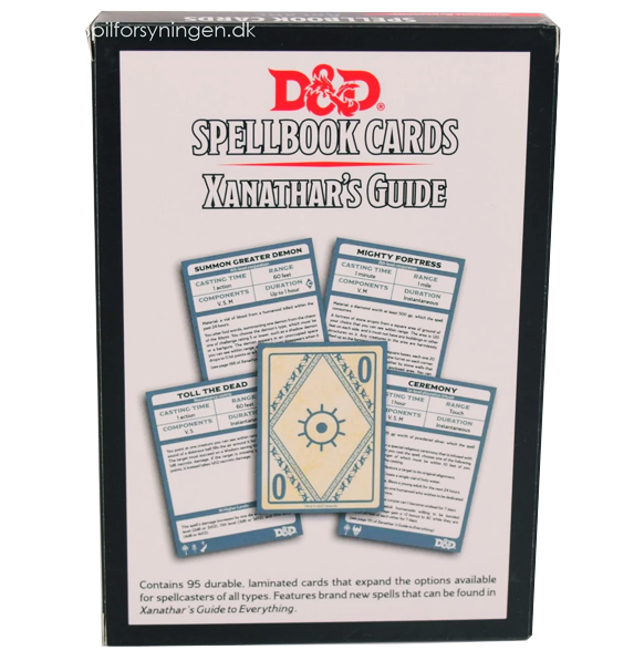 Dungeons & Dragons 5th Edition Xanathar's Guide Spellbook Cards bagside